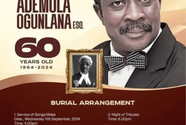 Tribute to Adesina Ademola Ogunlana Esq