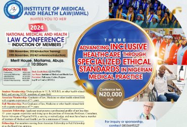 Institute of Medical and Health Law: National Medical and Health Law Conference & Induction 2024