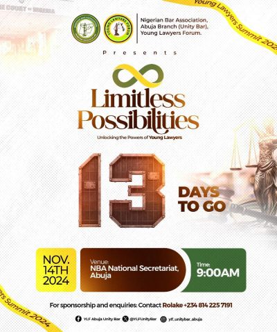 NBA Abuja Unity Bar Young Lawyers Forum Hosts Summit on Limitless Possibilities