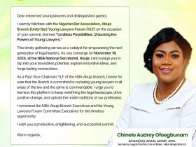 Chinelo Audrey Ofoegbunam, Esq. Encourages Young Lawyers to Embrace Limitless Possibilities’ at NBA Abuja YLF Summit