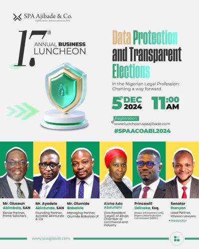 SPA Ajibade & Co. Annual Business Luncheon Focuses on Transparent Elections and Data Protection