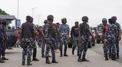 Heavy Police Presence at Magodo Estate Amid Protests for Dele Farotimi’s Release