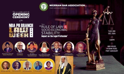 NBA Port Harcourt Branch Law Week Opens with Renewed Commitment to Justice and Equality