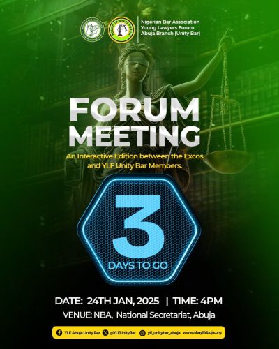 Young Lawyers Forum Abuja Branch Announces Inaugural Interactive Meeting