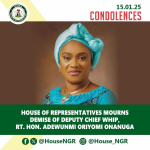 House of Representatives Mourns the Passing of Deputy Chief Whip, Rt. Hon. Adewunmi Oriyomi Onanuga