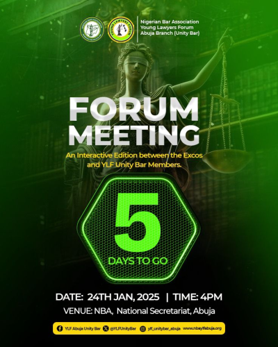 Young Lawyers Forum Abuja Branch Announces Inaugural Interactive Meeting