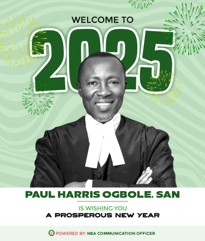 Paul Harris Ogbole, SAN, Wishes You a Prosperous New Year