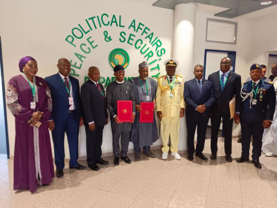 Nigeria Calls for Combined Maritime Task Force for the Gulf of Guinea at AU Summit, Signs MoU for Strategic Sea Lift Services