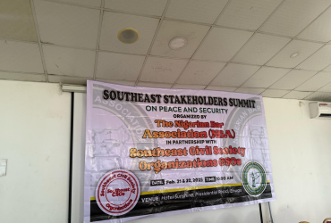 NBA & Southeast Stakeholders Set to Host Summit on Peace and Security