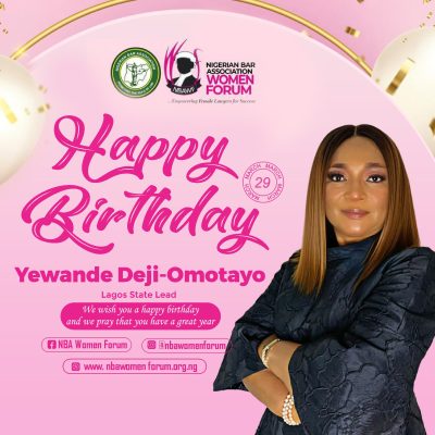 NBAWF: Happy Birthday to Yewande Deji-Omotayo, Lagos State Lead