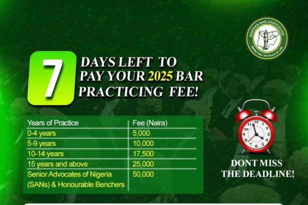 7 Days Left to Pay Your 2025 Bar Practicing Fee – Don't Miss the Deadline!