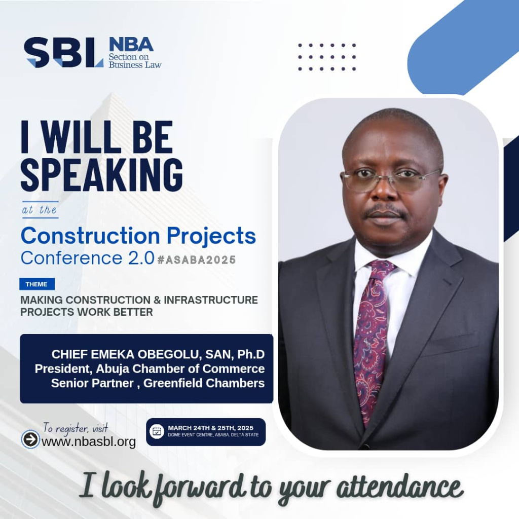 Chief Emeka Obegolu to Speak on Construction and Infrastructure at NBA-SBL National Conference