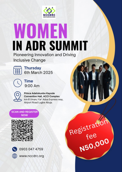 Women in ADR Summit 2025: NCCDRC to Celebrate Women's Leadership in Dispute Resolution