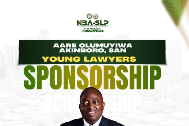 Aare Olumuyiwa Akinboro, SAN, Sponsors 50 Young Lawyers to Attend NBA-SLP Conference in Jos