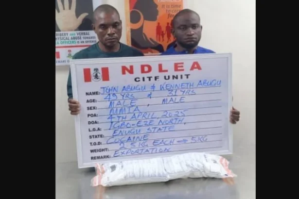 Two Nigerian Brothers Caught With Cocaine At Lagos Airport En Route To India