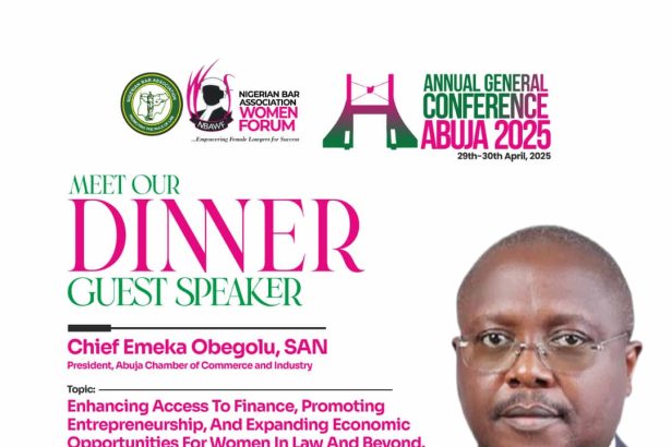 Chief Emeka Obegolu SAN to Deliver Keynote Address at NBA Women Forum 2025 Annual Dinner