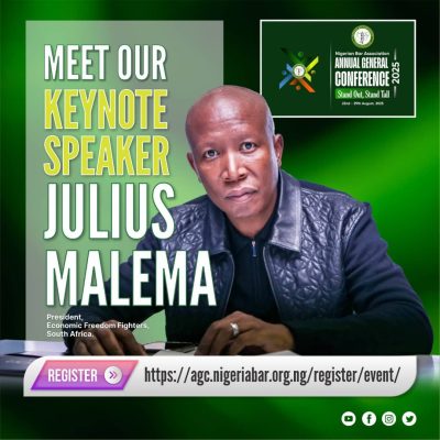 Meet Our Keynote Speaker for the 2025 Nigerian Bar Association Annual General Conference!