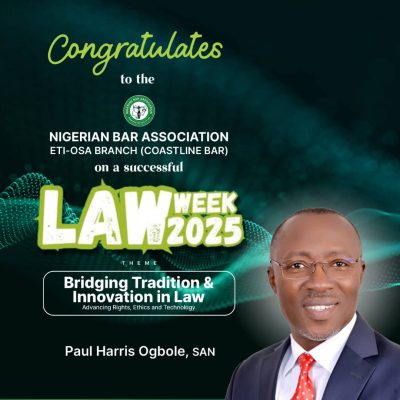 Goodwill Message from Paul Harris Ogbole, SAN