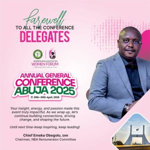 Chief Emeka Obegolu, SAN Bids NBAWF 2025 AGC Farewell with Stirring Message of Action and Inclusion