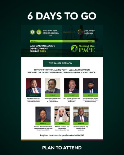 Countdown Begins: 6 Days to the Law and Inclusive Development Summit 2025 in Abuja