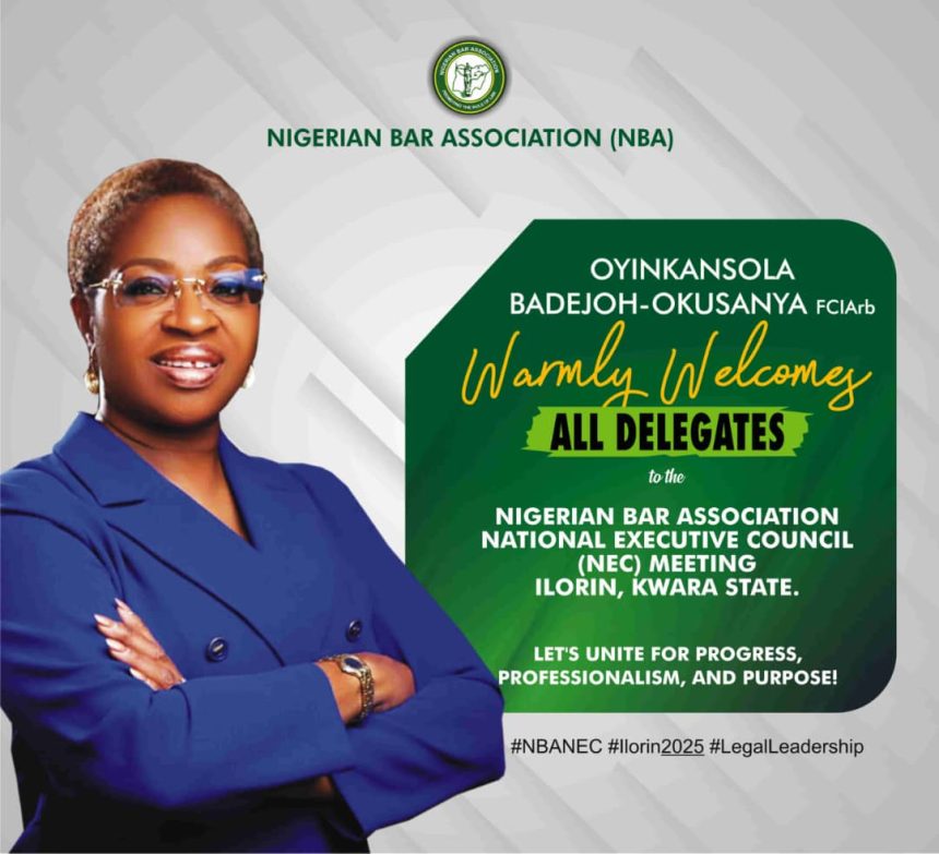 Oyinkansola Badejo-Okusanya Welcomes Delegates to NBA NEC Meeting in Ilorin
