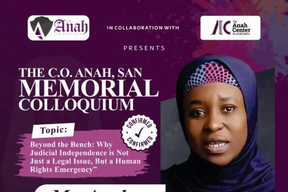 Exclusive: Aisha Yesufu to Spotlight Human-Centered Justice at 2025 C.O. Anah Memorial Colloquium