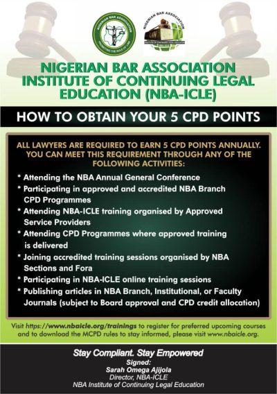 Earn Your 5 CPD Credit with NBA-ICLE’s Upcoming Trainings 