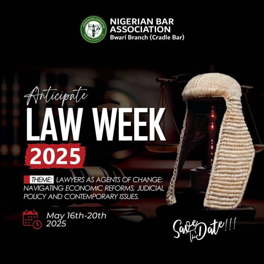 INVITATION FOR GOODWILL MESSAGES IN NBA BWARI BRANCH LAW WEEK 2025 BROCHURE
