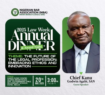 Chief Kanu Agabi, SAN, to Speak at NBA Bwari 2025 Annual Dinner and Award Night