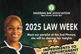 NBA Bwari Branch (Cradle Bar) 2025 Law Week She will be sharing her insights on the topic: “Impediments to the Enforcement of Judgments/Arbitral Awards”