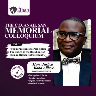 Anah, SAN, Memorial Colloquium: Justice Ajileye (Rtd.) Speaks on the Role of Judges in Justice Reform