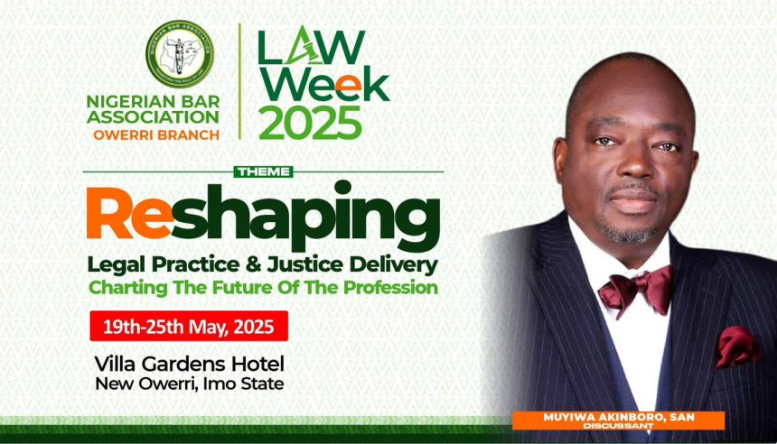 Aare Muyiwa Akinboro, SAN Joins Legal Luminaries at 2025 NBA Owerri Law Week as Discussant