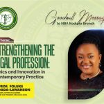 Prof. Foluke Dada-Lawanson Hails NBA Kaduna Branch on Forward-Looking Legal Dialogue