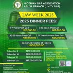 NBA Abuja: Join Us for the 2025 Law Week Dinner!
