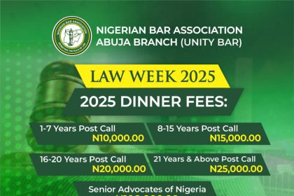 NBA Abuja: Join Us for the 2025 Law Week Dinner!