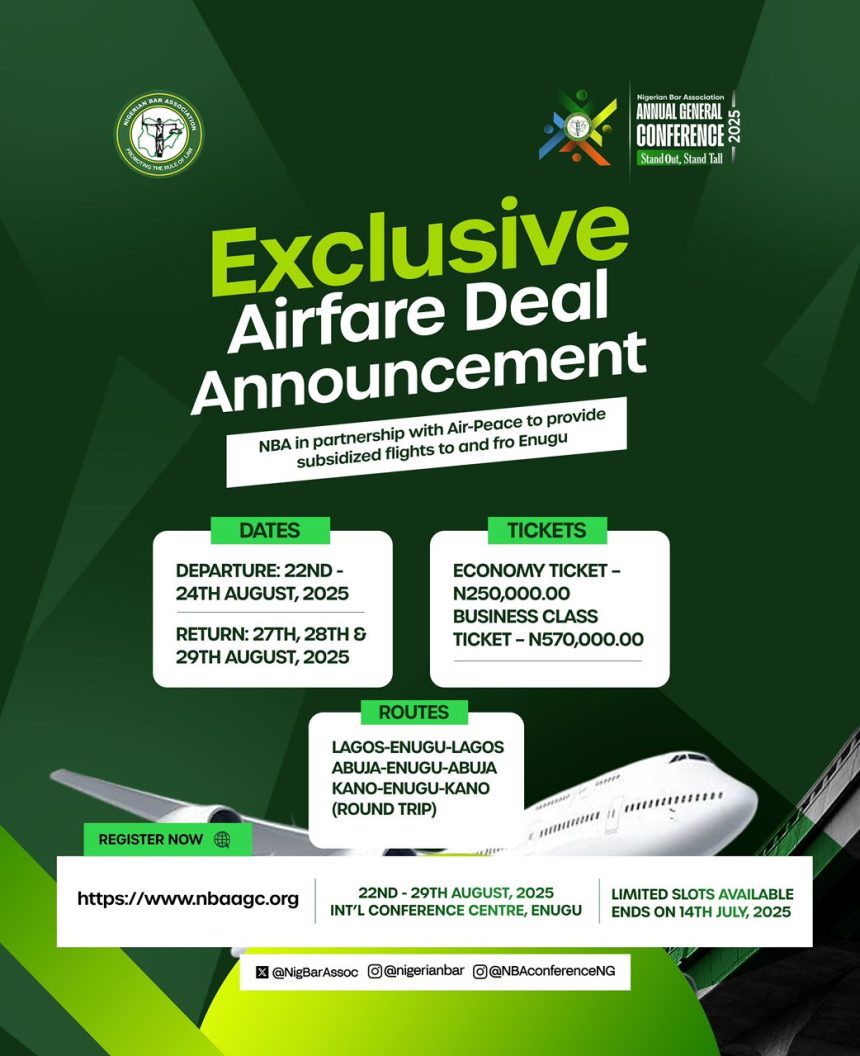 Fly Smart, Arrive Ready: Subsidized Flights Announced for NBA-AGC 2025 Delegates