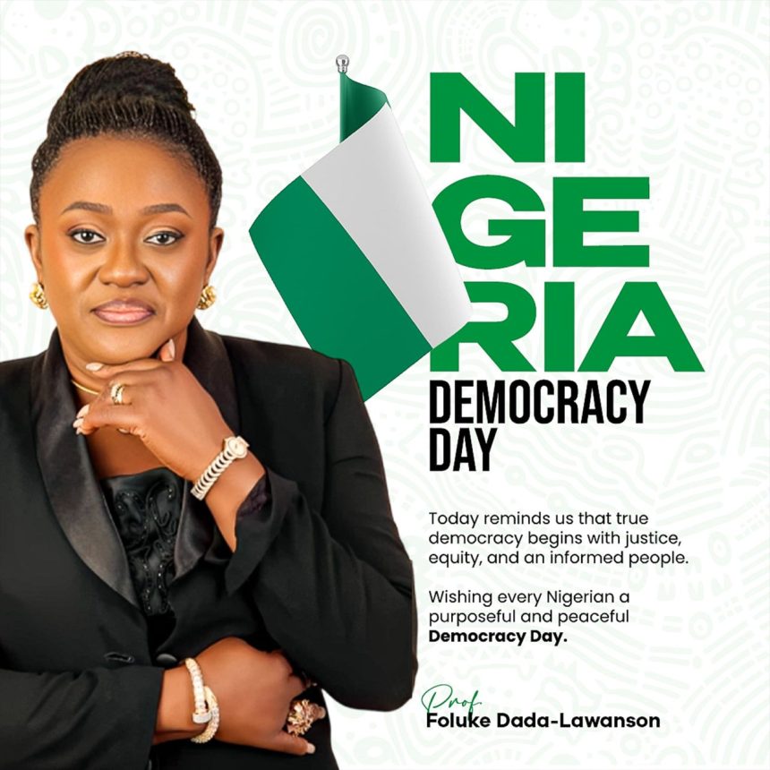Prof. Foluke Dada-Lawanson Urges Bold Leadership, Justice, and Youth Empowerment on Democracy Day