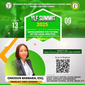 Omosun Barbara Esq. to Speak at Nigerian Bar Association YLF Summit 2025