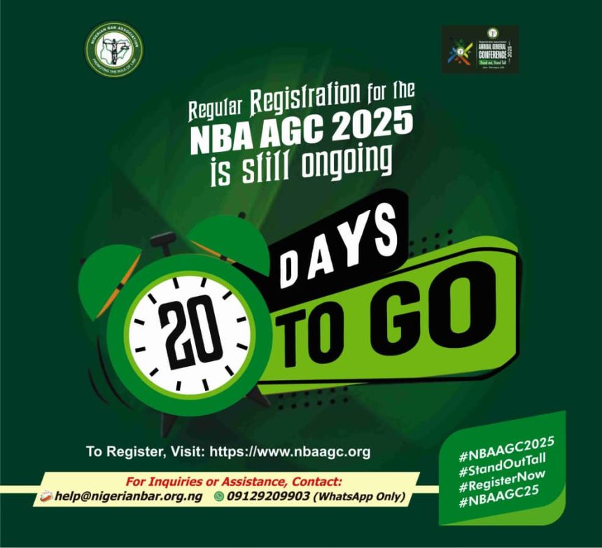 NBA-AGC 2025: 20 Days Left to Register at Regular Rates!