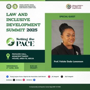 Prof. Foluke Dada-Lawanson Delivers Goodwill Message at Law and Inclusive Development Summit 2025