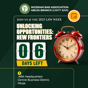 NBA Abuja Branch Law Week: Countdown Alert 6 Days to Go! 
