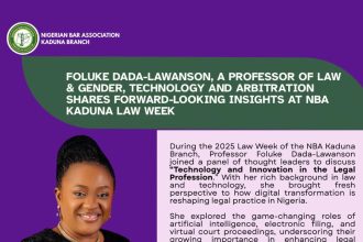 Prof. Foluke Dada-Lawanson Champions Tech-Driven Legal Transformation at NBA Kaduna 2025 Law Week