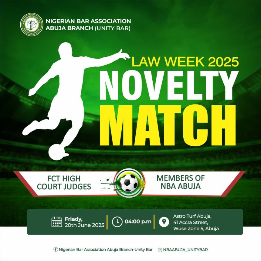 Game On as FCT High Court Judges Face NBA Abuja in Law Week 2025 Novelty Match