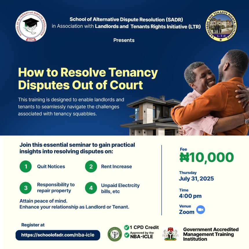 Training on tenancy disputes