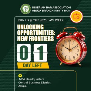 NBA Abuja Branch Law Week: Countdown Alert 2 Days to Go! 