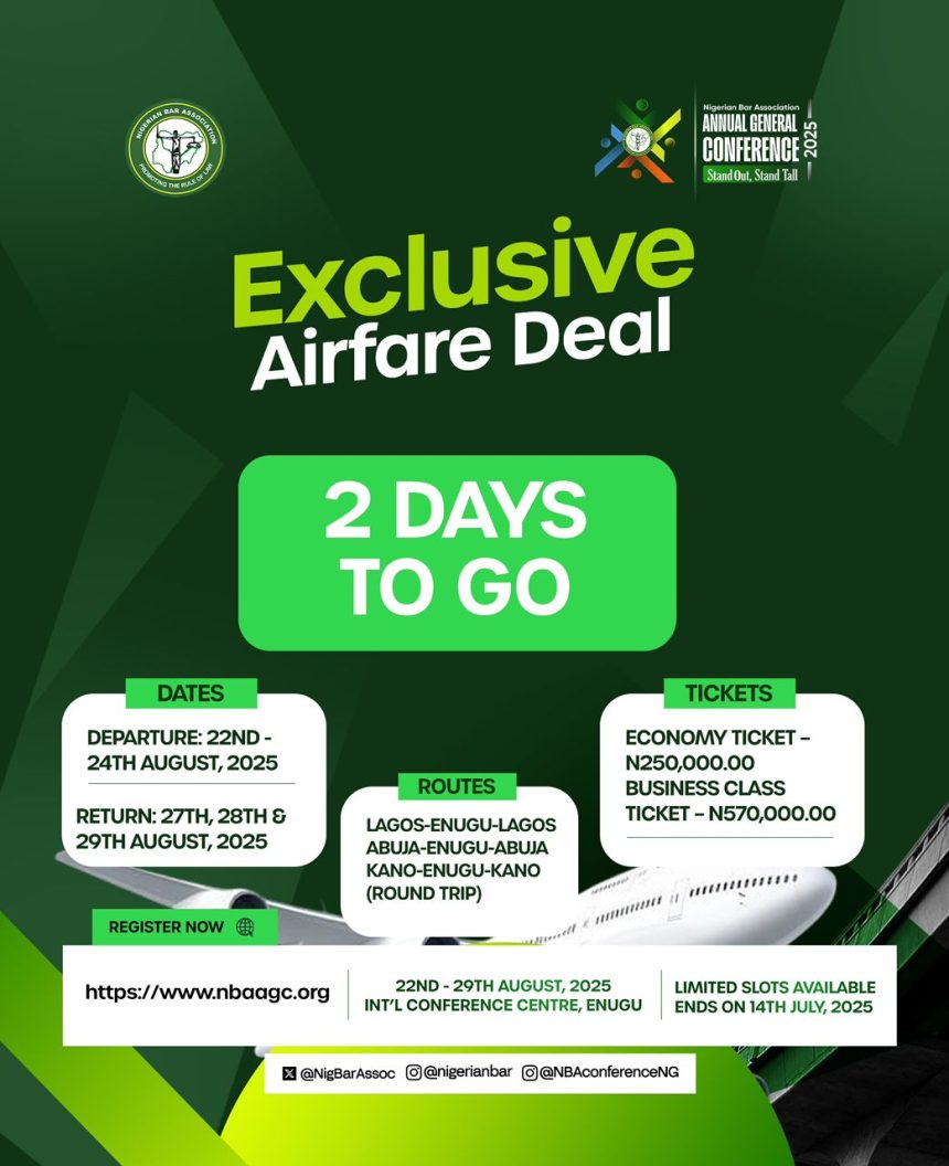 Subsidized Flights for NBA-AGC 2025 Delegates – Don’t Miss Out!
