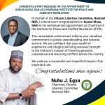 Citizens Liberties Committee of the NBA Hails the Appointment of Sunusi Musa, SAN, as Chairman of the Institute for Peace and Conflict Resolution