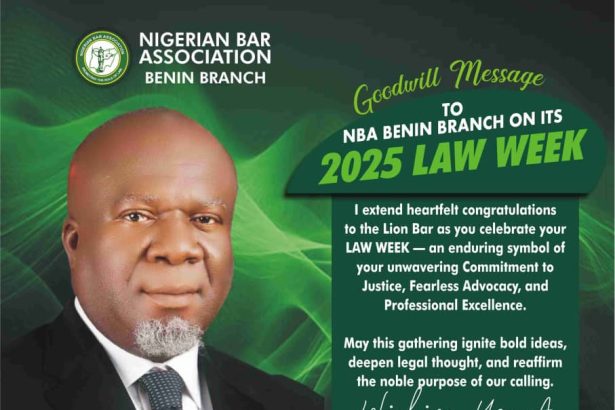 Goodwill Message to NBA Benin on the Occasion of Its Law Week From Barth Okoye Aniche, Esq.