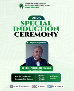 Mediation Is the Future of Law, Says Chief Emeka Obegolu at ICMC Induction