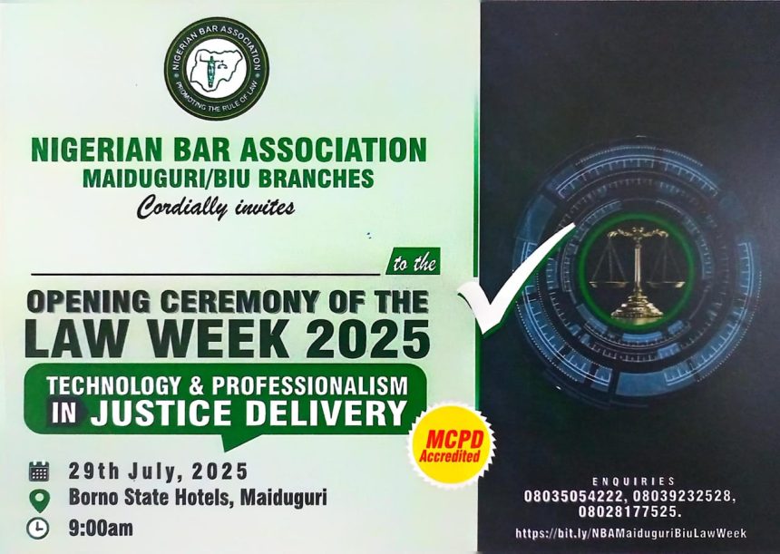 Nuhu J. Egya, Esq. Extends Goodwill to NBA Maiduguri and Biu Branches on Their 2025 Law Week